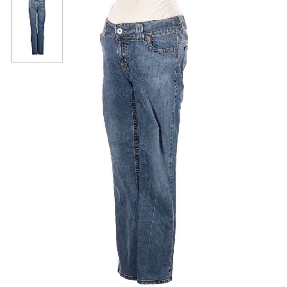 NWT Motherhood Maternity Size Small S Denim Blue Straight Leg Stretch Waist NEW